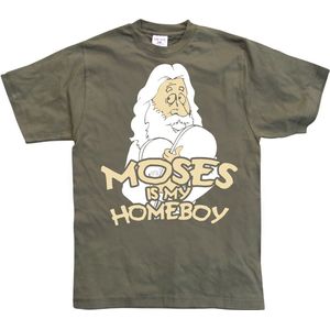 Hybris Moses Is My Homeboy T-Shirt SH-1-10913-Poly Olive-S
