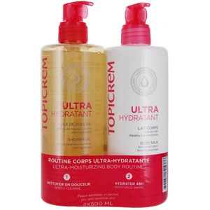 Topicrem Ultra-Hydraterende Douche Olie 500 ml + Body Lotion 500 ml