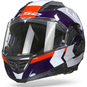 LS2 FF900 Valiant II Citius Gloss White Blue Modular Helmet XS - Maat XS - Helm