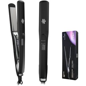 Ace & Taylor Stijltang Titanium Zwart – Ionentechnologie – 6 Warmtestanden – Snel Opgewarmd - TS121