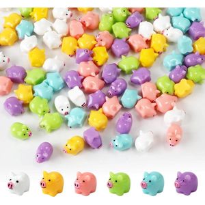 60 Stuks Mini Dinosaurusfiguren, Schattig Klein Dinosaurusspeelgoed Kleurrijke Mini Harsdinosaurussen Miniatuur Dinosaurusfiguren Mini Harsdieren Voor Tuinpoppenhuis Taartdecoratie