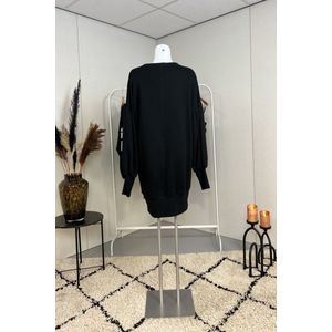 Treasure | Corset Outline Sweater Dress, Zwart, Maat One Size