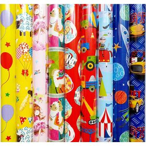 Prasenta Assortiment Kinder Cadeaupapier Inpakpapier 200 x 70 cm 5 rollen