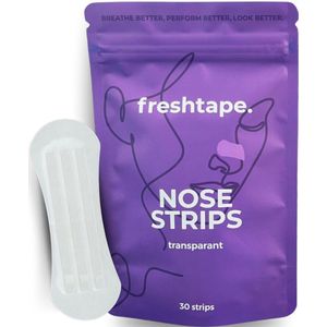 freshtape. Neus strips - Anit snurk middelen - Transparant - Neus spreider - Goede Nachtrust- Huidvriendelijk - Beter slapen - Beter presteren - Betere neusademhaling - Anti snurk - 30 stuks