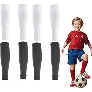 Voetbalsokken zonder sokken voor kinderen – Comfortabele voetbalsleeves en brugkousen