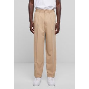 Urban Classics - Wide fit Broek rechte pijpen - Taille, 40 inch - Beige