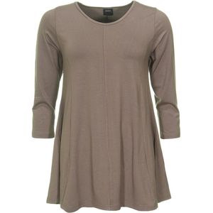 SHIRT A-LINE 3/4 MOUW TAUPE