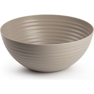 Plasticforte Serveerschaal/saladeschaal - D25 x H10.5 cm - kunststof - taupe - 3500 ml