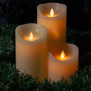 Wax led-kaarsen ivoor - dansende vlam - set van 4 - online kopen | Lage  prijs | beslist.nl