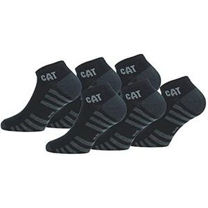 Heren Sneaker Cat Soft Enkelsokken - 6 Paar Katoen in Zwart en Wit