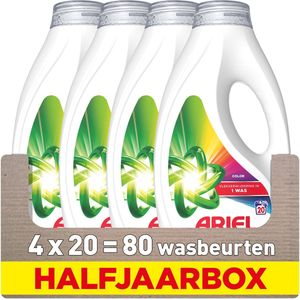 Ariel Vloeibaar Wasmiddel Kleur - 4 x 20 Wasbeurten