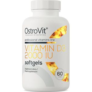 Vitaminen - Vitamin D3 2000 IU - 60 Softgels - Vitamine D3 - OstroVit - Supplementen - Laboratorium getest kwaliteit!