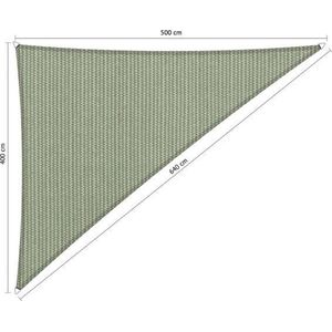 Shadow Comfort® Driehoek 90° schaduwdoek - UV Bestendig - Zonnedoek - 400 x 500 x 640 CM - Moonstone Green