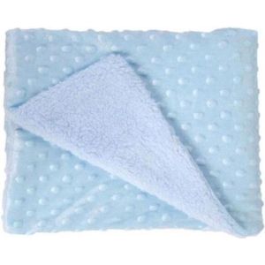 Een super zacht baby dekentje  voor in de wieg/kinderwagen/Maxi Cosi of als omslagdoek blauw