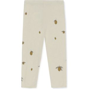 Konges Sløjd Lemon Leggings - Legging van Biologisch Katoen met Citroen Print - Leggings en unitards - Lemon Maat 3M / 2-4 mnd