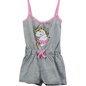 Pummel Einhorn - Chubby Unicorn - Eenhoorn - Jumpsuit - Grijs - Katoen - Maat 98/104