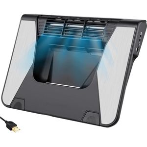 Goodivery - Laptop Koeler - Laptop Cooler - Cooling Pad - Laptop Ventilator - 28x6x39cm - Zwart