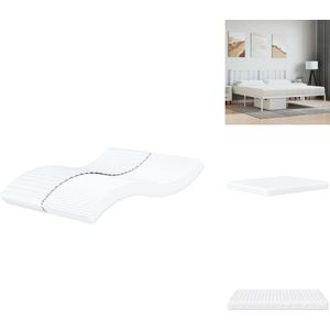 vidaXL Schuimmatras - Schuimmatrassen - Matras - Bedmatras - Schuimmatras hardheid H2 H3 200x210 cm wit