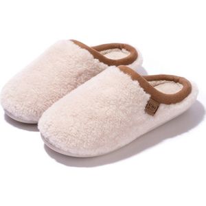 Zachte, zachte pantoffels van zacht katoen voor dames - lichtgewicht binnenschoenen van traagschuim - antislip binnenpantoffels van zacht pluche voor heren - maat 34/35
