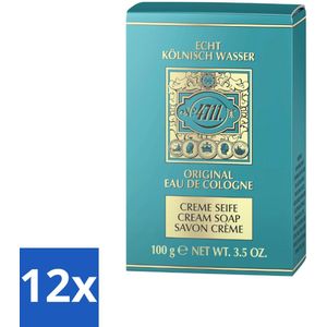 12 x 4711 - Echt Kölnisch Wasser - Créme Zeep - Original Eau De Cologne - 100 g - 4711 Zeep - Crèmezeep - Eau De Cologne - Parfumzeep - Verfrissende Zeep