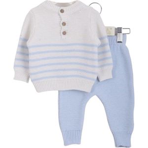 Minora Newborn Baby Kleding Set - Jongens en Meisjes - 2 Delig pakje - Winterbroek en trui- Kraamcadeau - Babyshower-Newborn overalls winter- Rood-3/6 Maanden- Sinterklaas