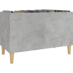 Platenspeler Meubel - LP-kast - Platenspelerkast - Draaitafelstandaard - Platenspelerstandaard - Vintage Displayplank - Betongrijs