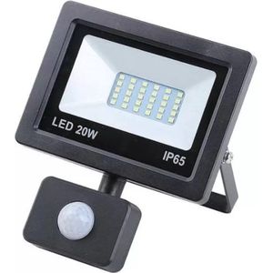 Hofftech LED Straler - Bouwlamp Smd met Sensor - 20 Watt - IP65