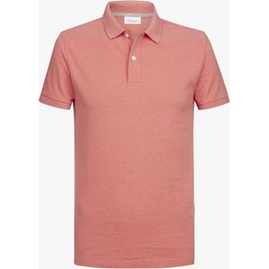 Profuomo slim fit heren polo - donkerroze - Maat: M