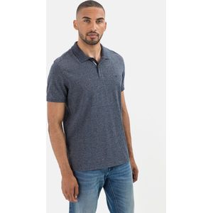 camel active Poloshirt met korte mouwen gemaakt van duurzaam katoen mix - Maat menswear-S - Blauw