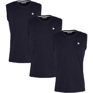 Donnay T-shirt zonder mouw - 4 Pack - Tanktop - Sportshirt - Heren - Maat XXL - Donker blauw