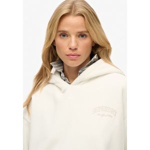 Superdry - Country Club Velour Loose Hood - Trui - Off White - Dames