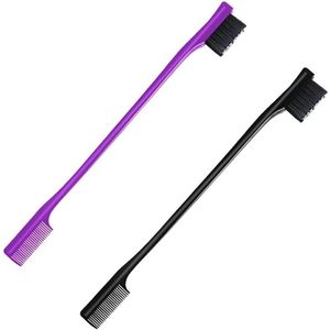 Thelau - 2-in-1 Haarrandborstel Set, Dubbelzijdige Haarborstels Kam - Handig Kam Combo Pack