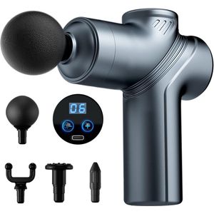 Deep Tissue Massage Gun, draagbare massage gun met 4 verwisselbare koppen voor diepe spierverlichting en ontspanning