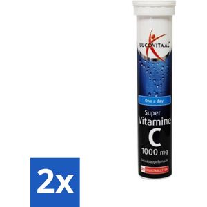 2 x Lucovitaal - Vitaminen - Super Vitamine C - 1000 mg - Sinaasappelsmaak - 20 Bruistabletten - Vitamine C - Super Vitamine C - Immuunsysteem - Weerstand - Energie