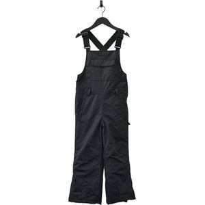 Ducksday - skibroek met bretellen - voor kinderen - waterdicht - unisex - zwart - maat 146/152