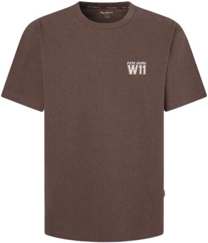 Pepe Jeans - PM509639 Alderburgh - T-shirt - Bruin - Korte Mouwen - Biologisch Katoen