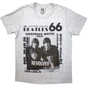The Beatles - 1966 Heren T-shirt - S - Grijs