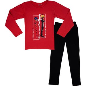 Miraculous Ladybug Pyjama - Rood/Zwart - Maat 134/140