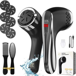 BAESS Elektrische Eelt verwijderaar + 2 sets vijlschijven - Waterdicht - Voetvijl - Eeltvijl - Oplaadbaar - Eeltverwijderaar - Zwart