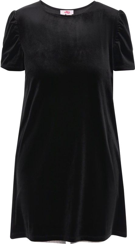 MYMO - Jurk - Zwart - Fluweel/Nicky Velours - Korte Lengte