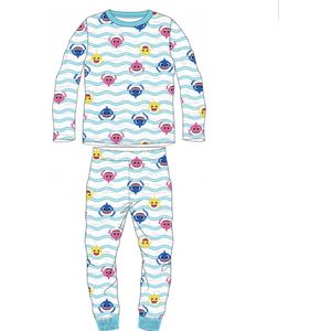 Pink Fong Baby Shark Pyjama Blauw Katoen Maat 116