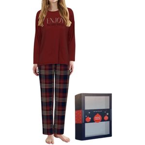 Tom Tailor - Pyjama - Bordeaux - Lange Broek - Xanthi Red