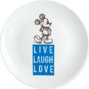 Disney Egan Gebaksbordje Mickey Mouse Live Laugh Love Blauw 19cm
