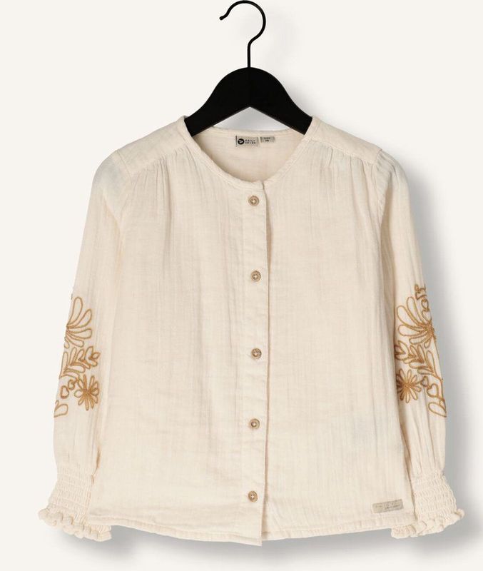 DAILY7 - Longsleeve Embroidery - Ecru - Jurk