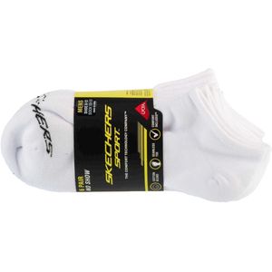 Skechers 6pk Men Mn Cotton Nshw Socks, Mannen, Wit, Sokken, maat: 41-46