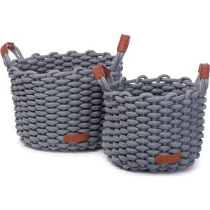 KidsDepot Korbo Mand M (Set Van 2) - Mist