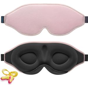 Innovatief Lichtblokkerend Slaapmasker voor Mannen en Vrouwen - Ontwerp om te Slapen, Dutje te Doen, Mediteren, Reizen - Roze