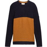 TOM TAILOR heren trui, 37027 - Navy Peanut Nep Colorblock, XXL