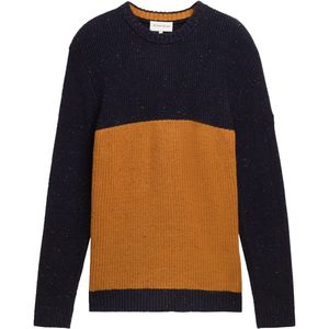 TOM TAILOR heren trui, 37027 - Navy Peanut Nep Colorblock, XXL