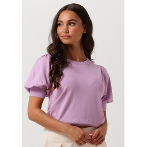 Minus Liva Knit Tee Dames - Sweater - Hoodie - Paars - Maat 36